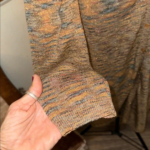 BCBGMaxAzria Shimmering Gold Knit dress - Picture 9 of 12